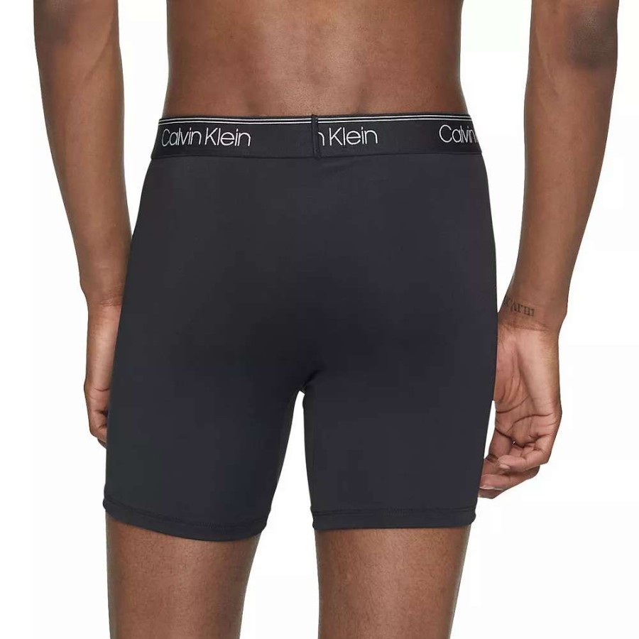 Underwear * | Men'S Calvin Klein Micro-Stretch 3-Pack Long Boxer Brief