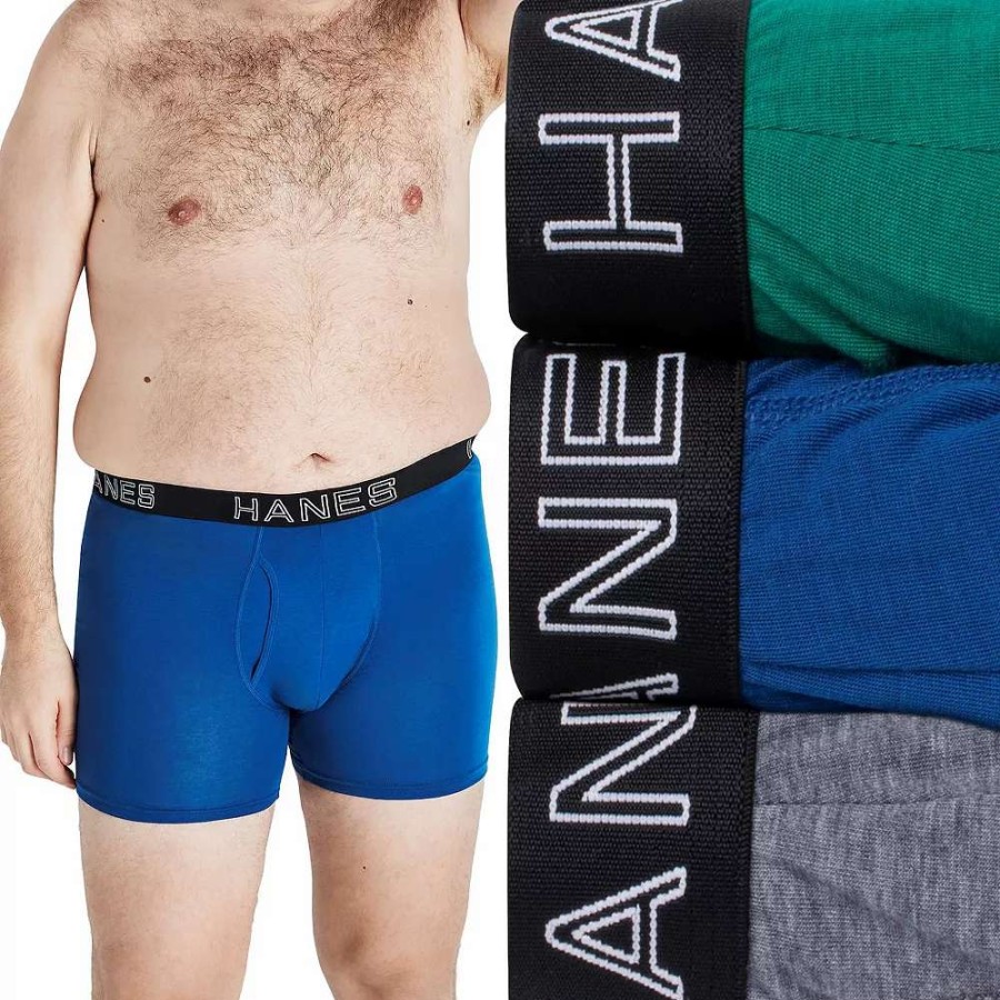 Underwear * | Big & Tall Hanes Ultimate Comfort Flex Fit Total Support Pouch 3-Pack Boxer Brief