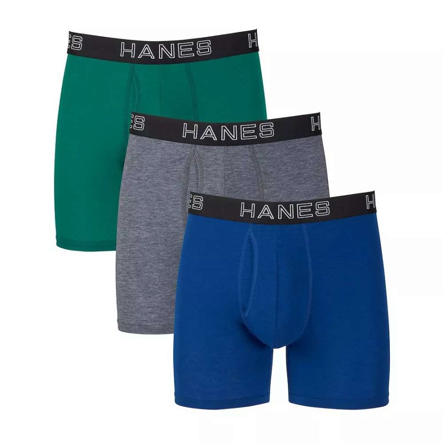 Underwear * | Big & Tall Hanes Ultimate Comfort Flex Fit Total Support Pouch 3-Pack Boxer Brief