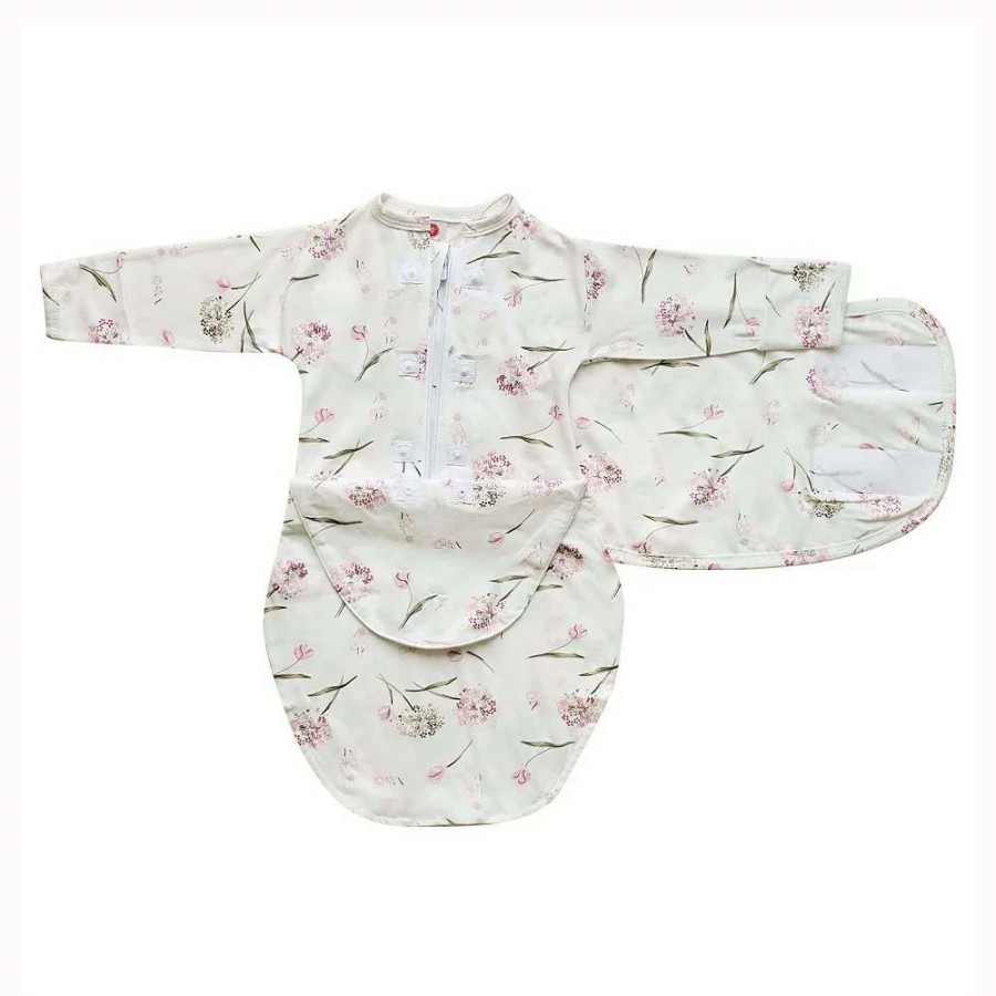 Sleepwear * | Embe Infant Headband And Long Sleeve Swaddle Sack Bundle