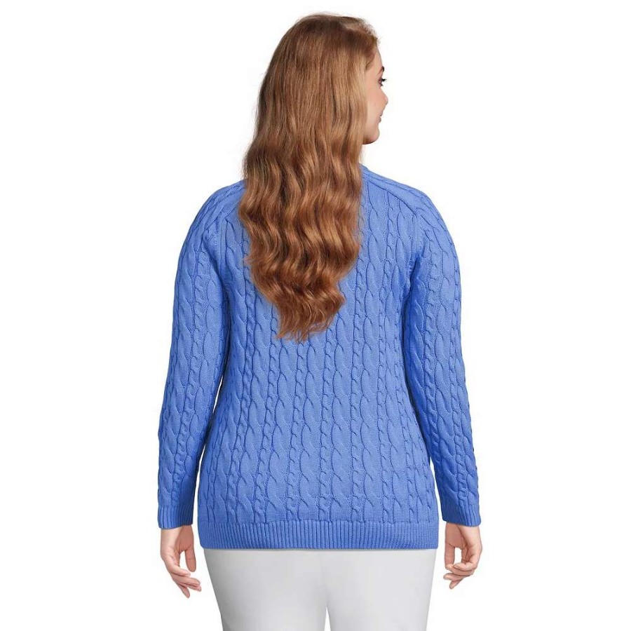 Sweaters * | Plus Size Lands' End Drifter Cable-Knit Sweater