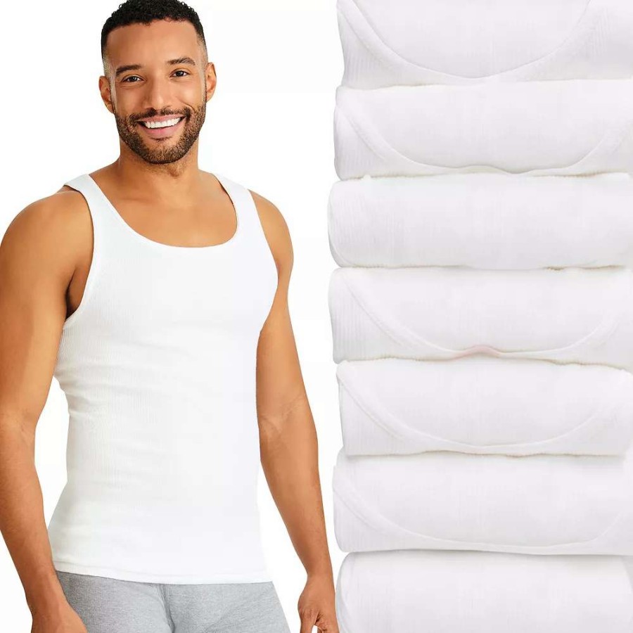 Underwear * | Men'S Hanes Ultimate 7-Pack A-Shirts