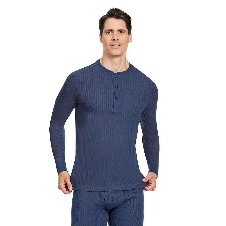 Underwear * | Men'S Eddie Bauer Midweight Waffle Henley