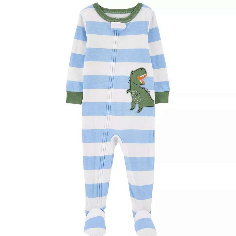 Sleepwear * | Carter'S Baby Boy Carter'S Dinosaur One-Piece Footed Pajamas