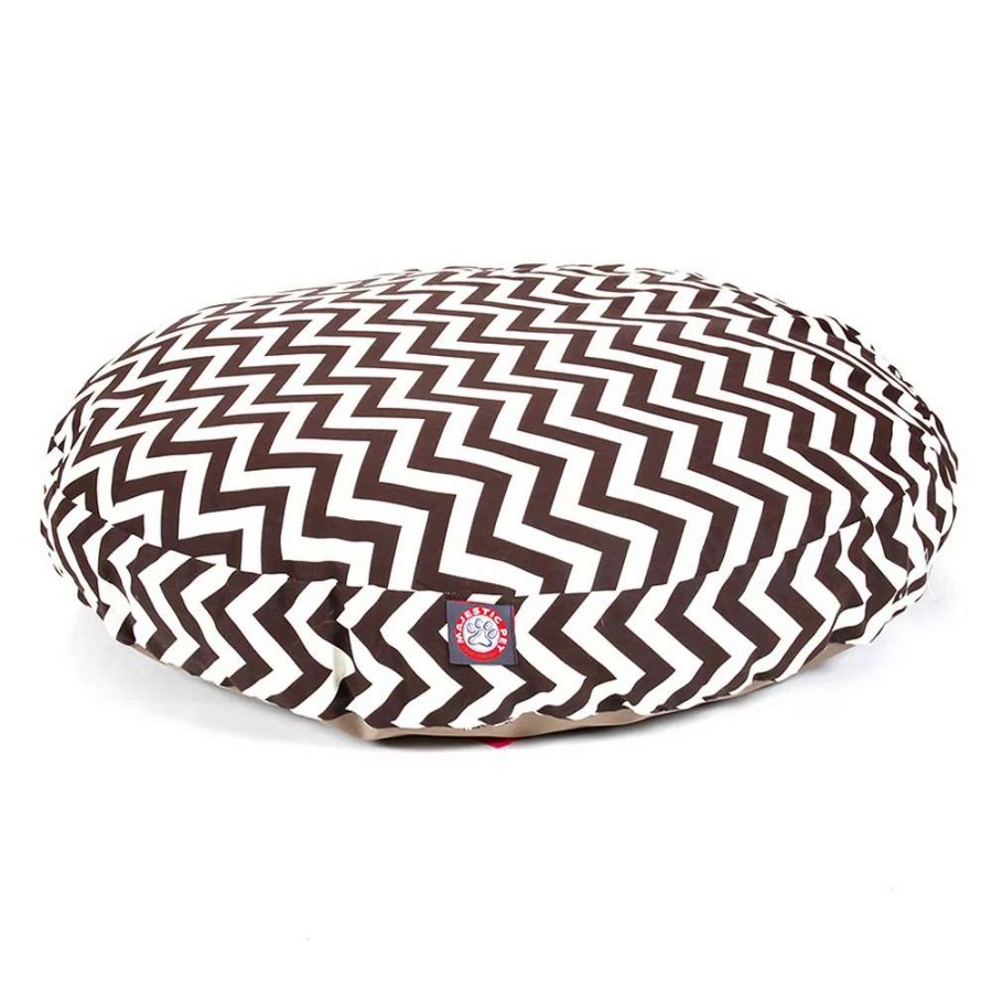 Dog * | Majestic Pet Chevron Round Pet Bed 42" X 42"