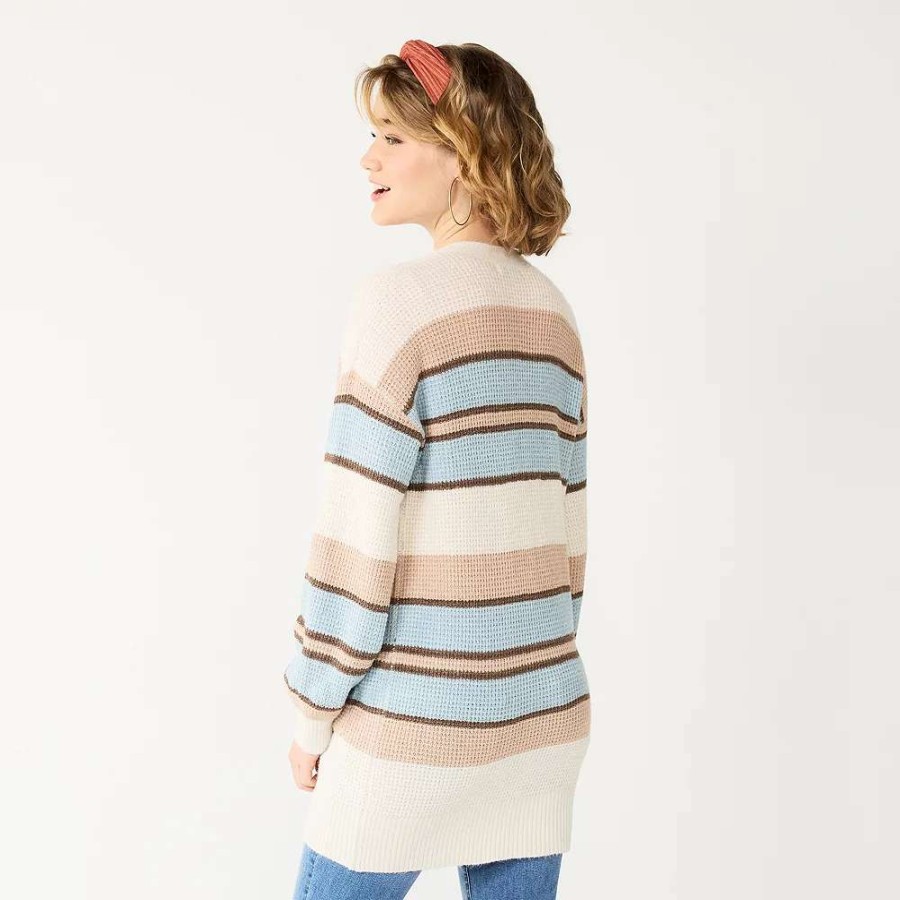 Sweaters * | Juniors' So Waffle Cardigan