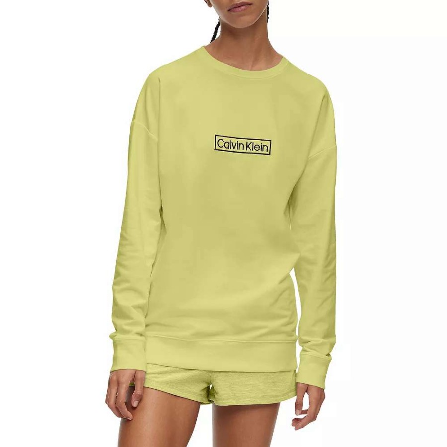 Sleepwear * | Women'S Calvin Klein Ck Reimagined Heritage Lounge Long Sleeve Sweatshirt