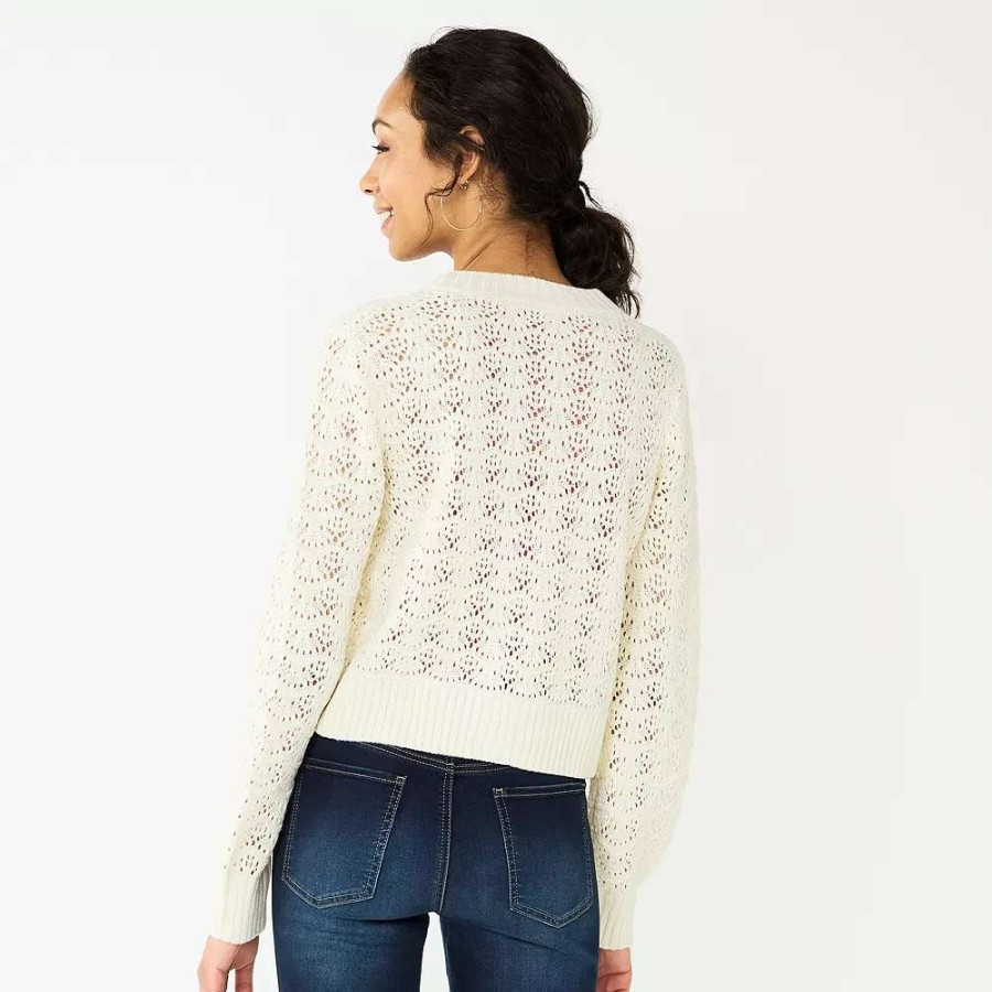 Sweaters * | Juniors' So Button Front Cardigan