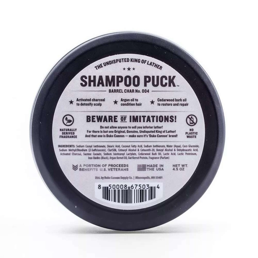 Beauty * | Duke Cannon Supply Co. Shampoo Puck Barrel Char No. 004