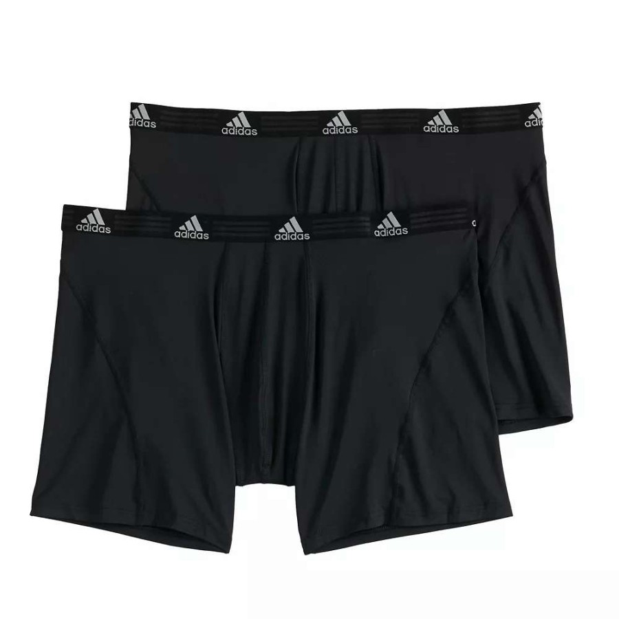 Underwear * | Big & Tall Adidas 2-Pack Performance Boxer Briefs