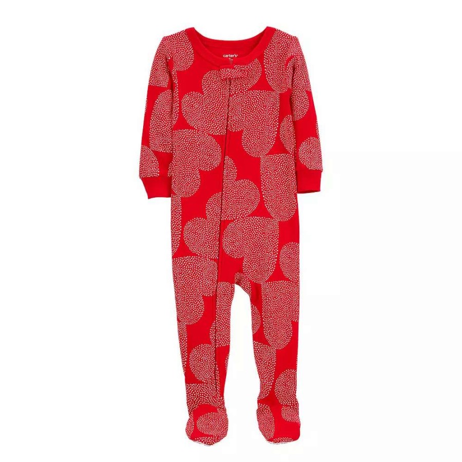 Sleepwear * | Carter'S Toddler Carter'S Hearts Cotton Footed Pajamas