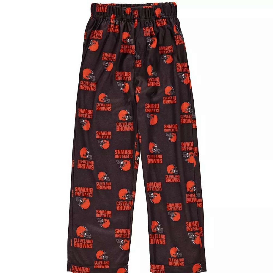 Sleepwear * | Preschool Brown Cleveland Browns Allover Logo Printed Pants