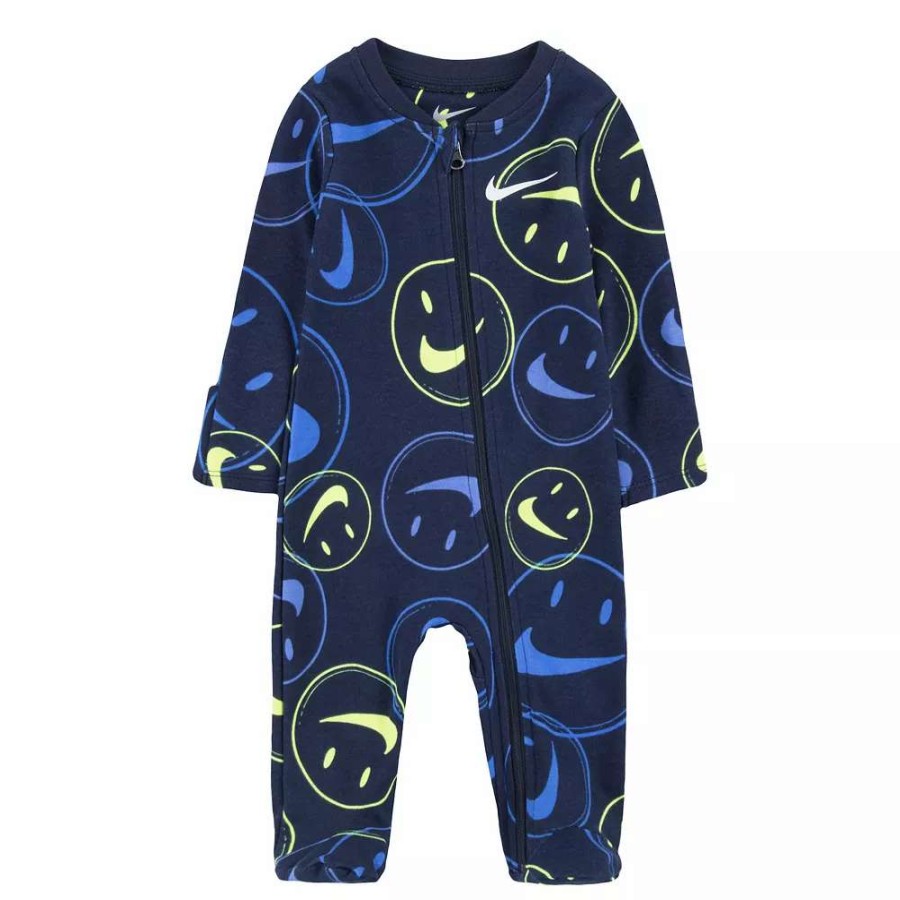 Sleepwear * | Baby Nike Smiley Face Print Sleep & Play