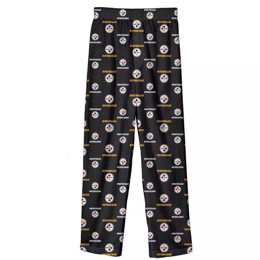 Sleepwear * | Outerstuff Toddler Black Pittsburgh Steelers Team Color Sleep Pants