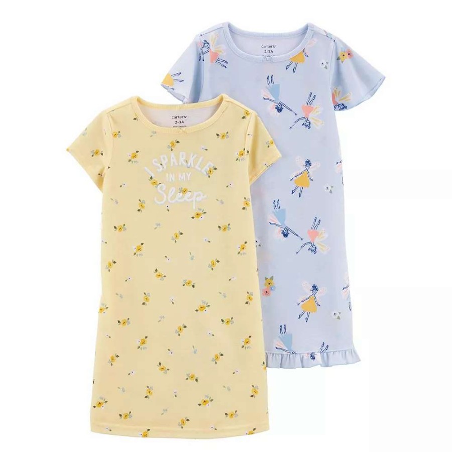 Sleepwear * | Carter'S Girls 4-12 Carter'S 2-Pack Fairy Nightgowns