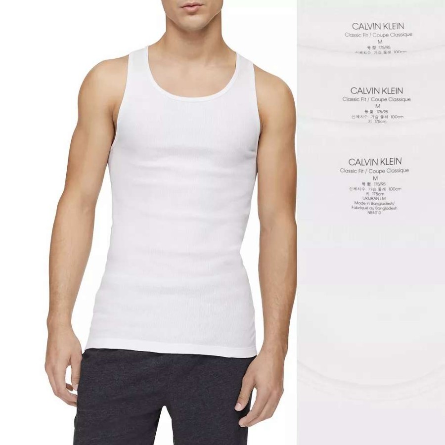 Underwear * | Men'S Calvin Klein 3-Pack Tank