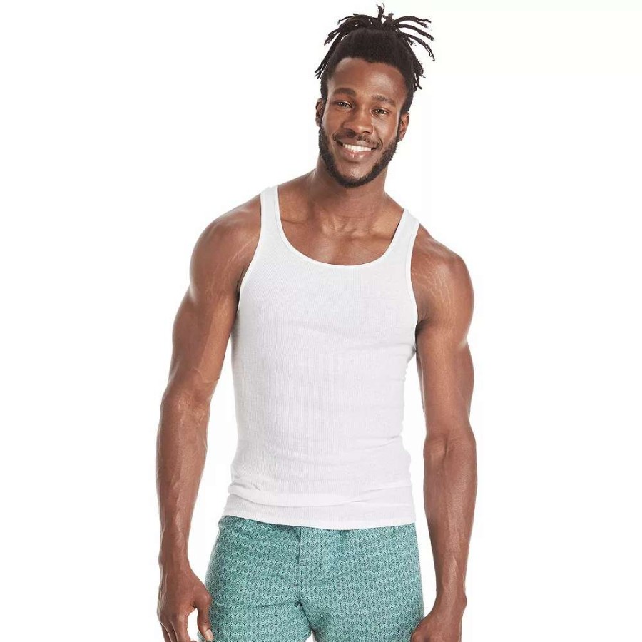 Underwear * | Men'S Hanes Ultimate 7-Pack + 2 Bonus Comfortsoft Tanks