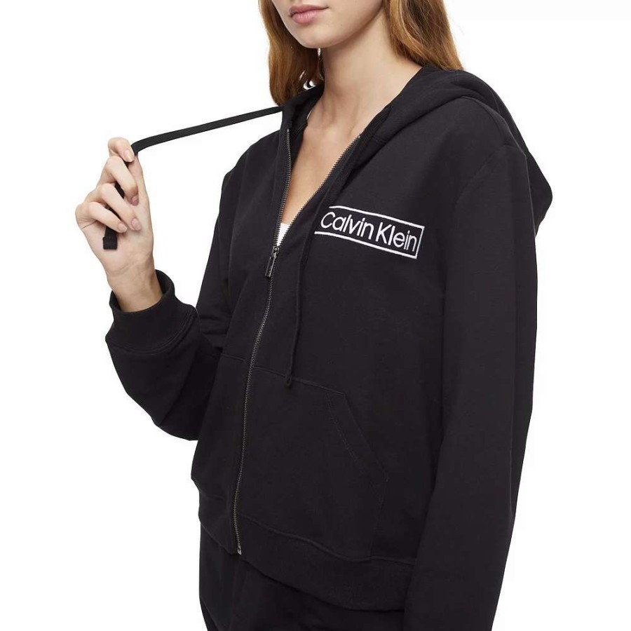 Sleepwear * | Women'S Calvin Klein Ck Reimagined Heritage Lounge Long Sleeve Hoodie