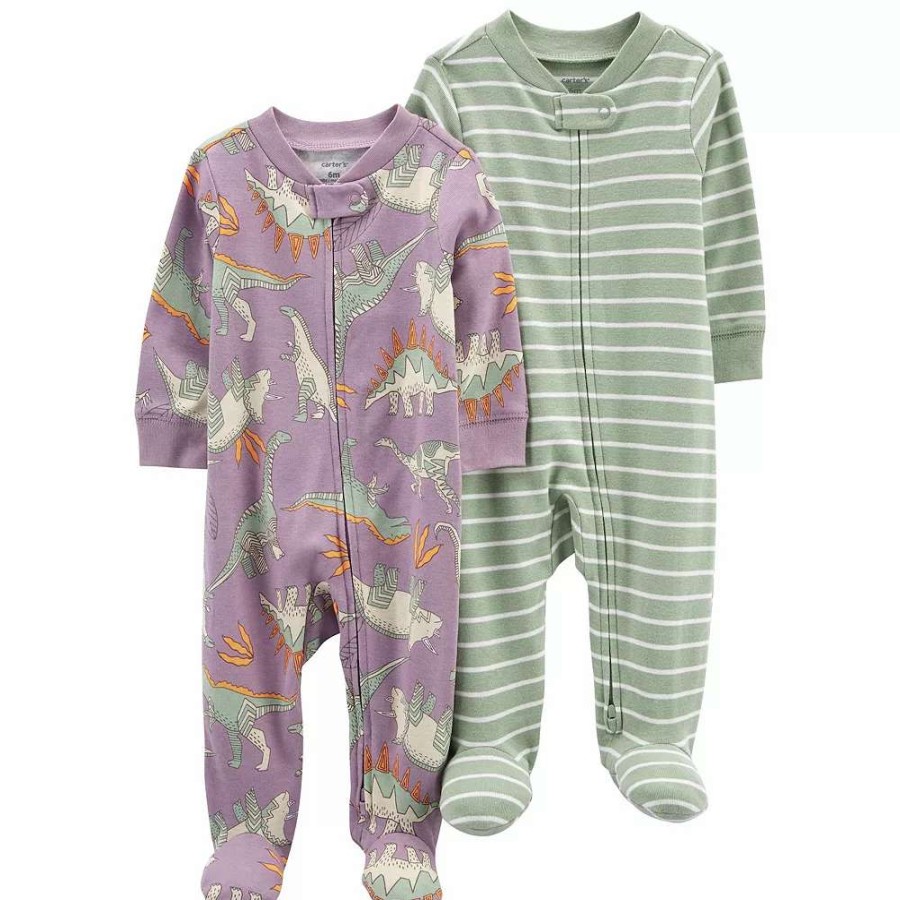 Sleepwear * | Carter'S Baby Carter'S 2-Pack 2-Way Zip Footie Sleep & Plays