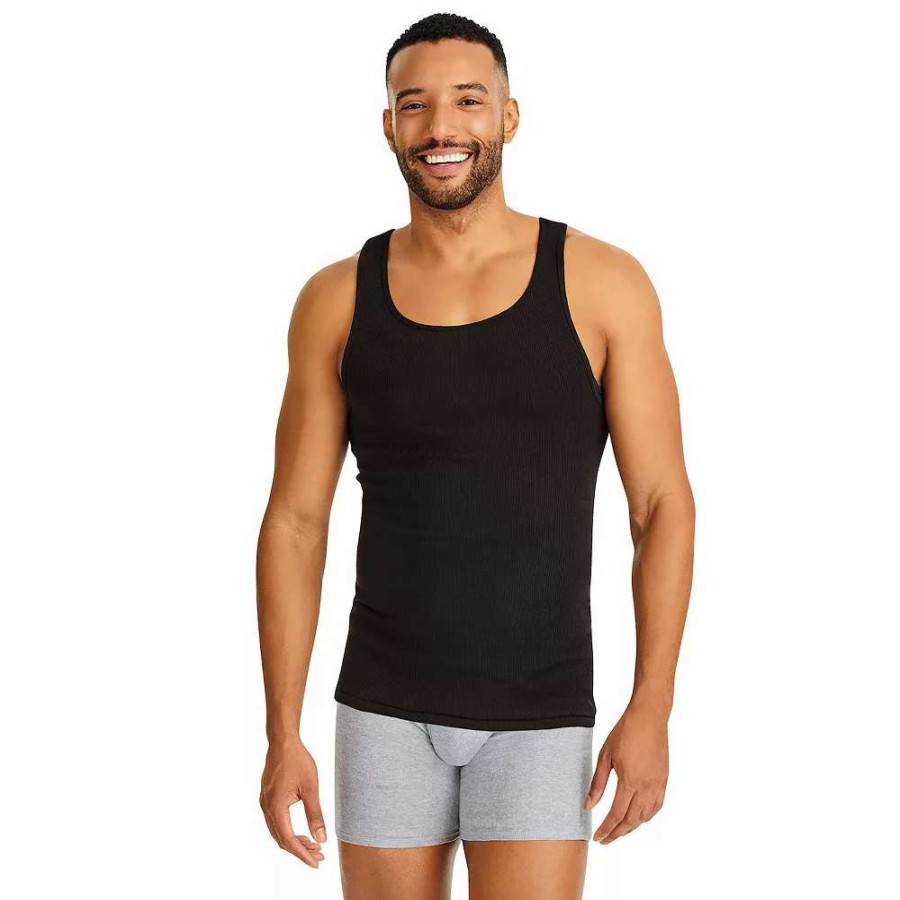 Underwear * | Men'S Hanes Ultimate 6-Pack Dyed A-Shirts