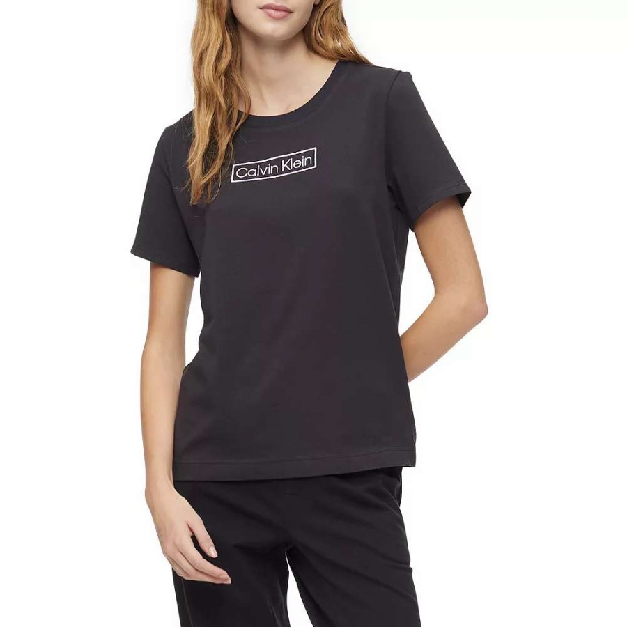 Sleepwear * | Women'S Calvin Klein Ck Reimagined Heritage Lounge Short Sleeve Crewneck Top