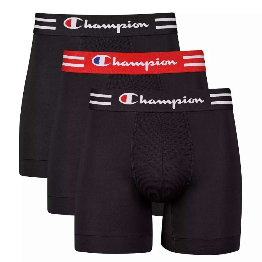 Underwear * | Men'S Champion 3-Pack Performance Boxer Brief