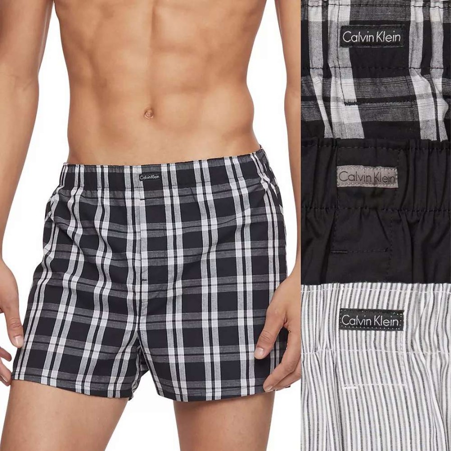 Underwear * | Men'S Calvin Klein 3-Pack Cotton Classics Boxers