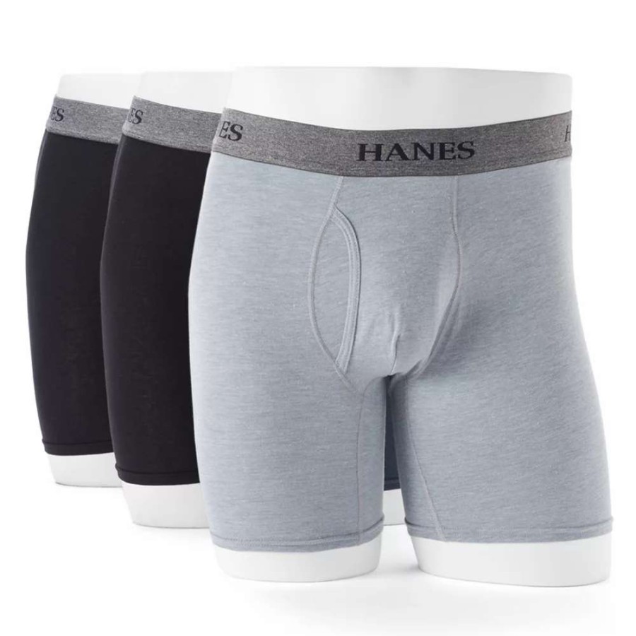 Underwear * | Big & Tall Hanes Ultimate 3-Pack Tagless Stretch Boxer Briefs