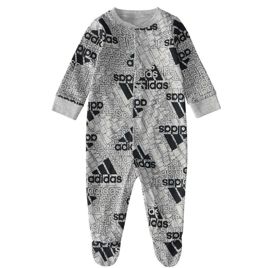 Sleepwear * | Baby Adidas Logos Zip Sleep & Play