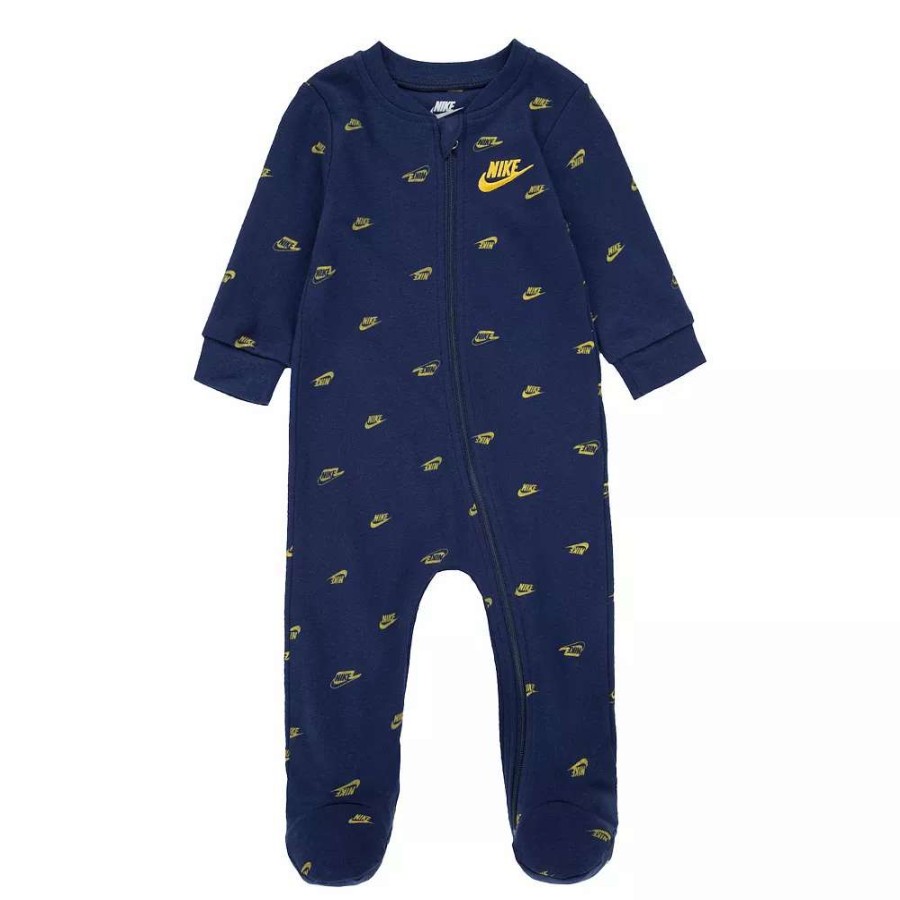 Sleepwear * | Baby Nike Sportswear Club All Over Logo Print Plush Sleep & Play