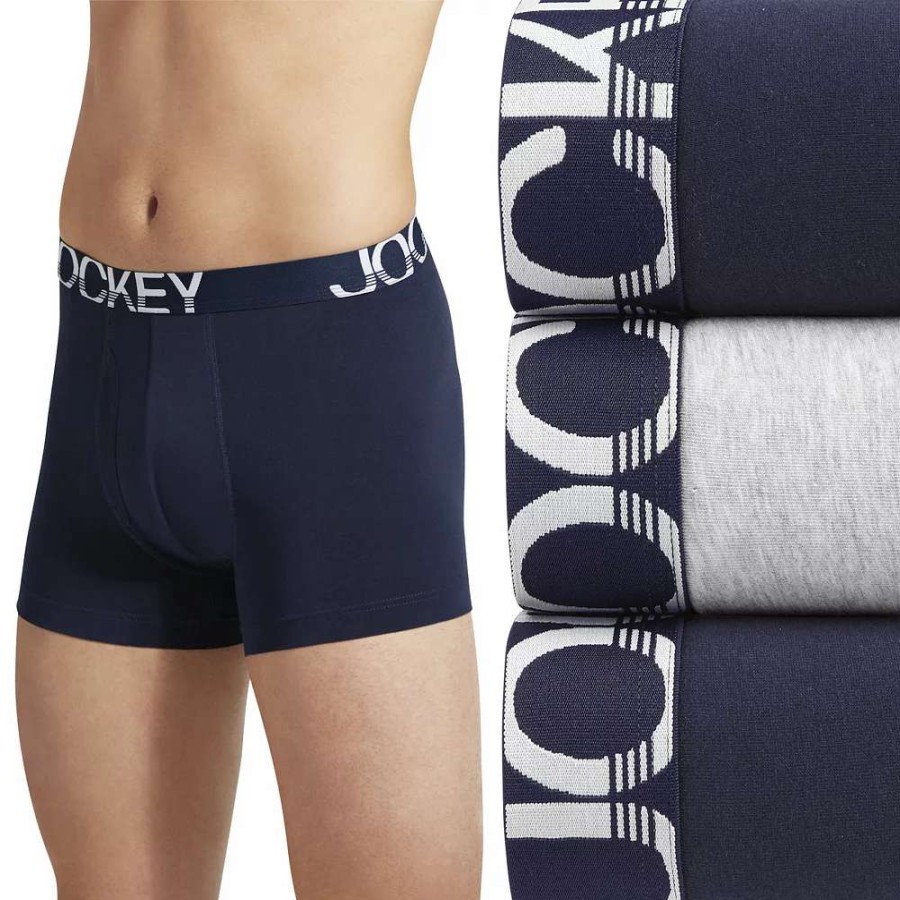 Underwear * | Men'S Jockey Activestretch 3-Pack Boxer Briefs