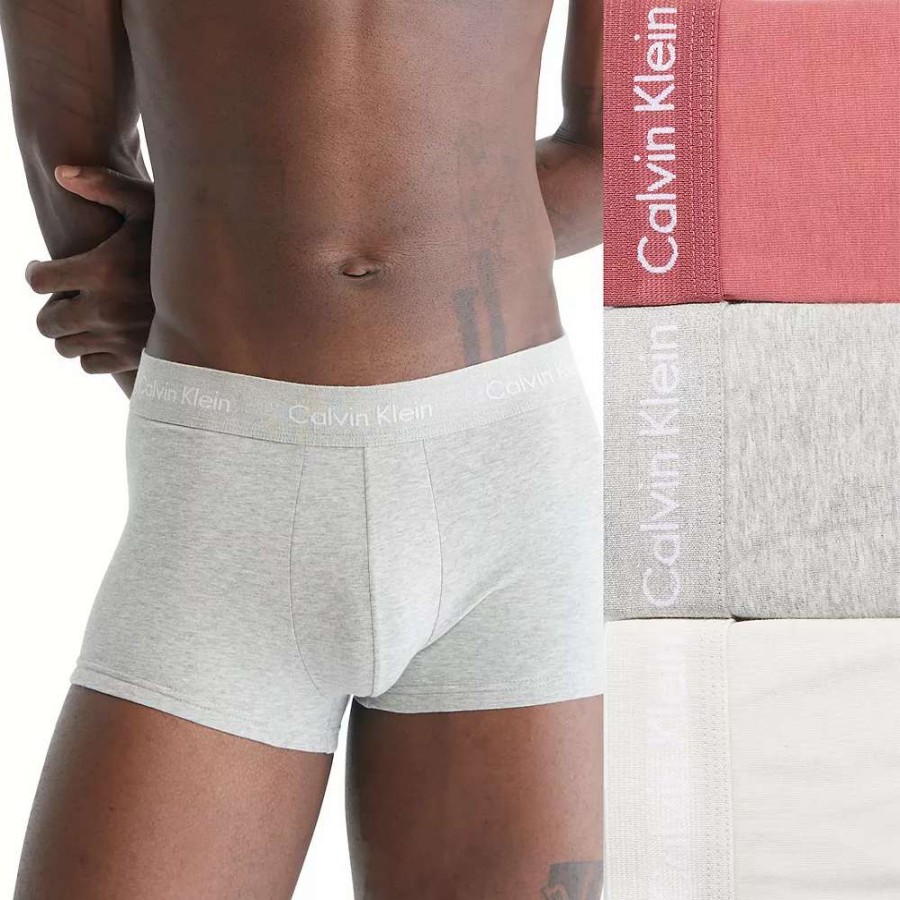 Underwear * | Men'S Calvin Klein 3-Pack Stretch Low-Rise Trunks