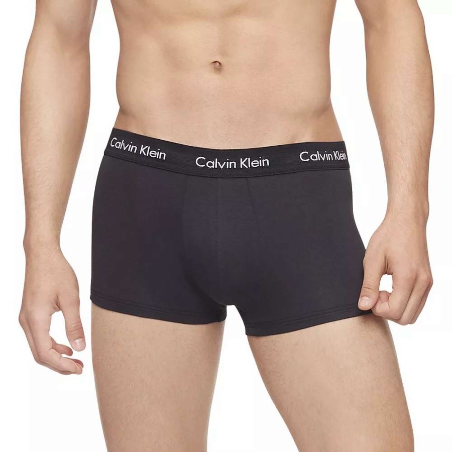 Underwear * | Men'S Calvin Klein 3-Pack Stretch Low-Rise Trunks