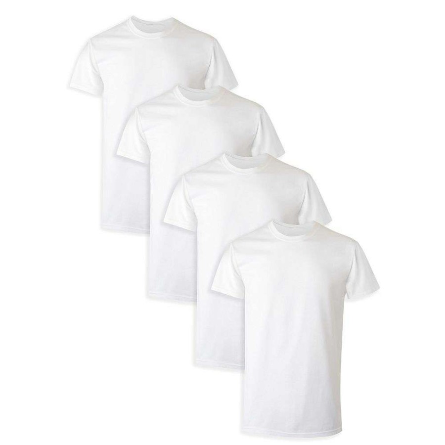 Underwear * | Big & Tall Hanes Ultimate Freshiq 4-Pack Crewneck Tees