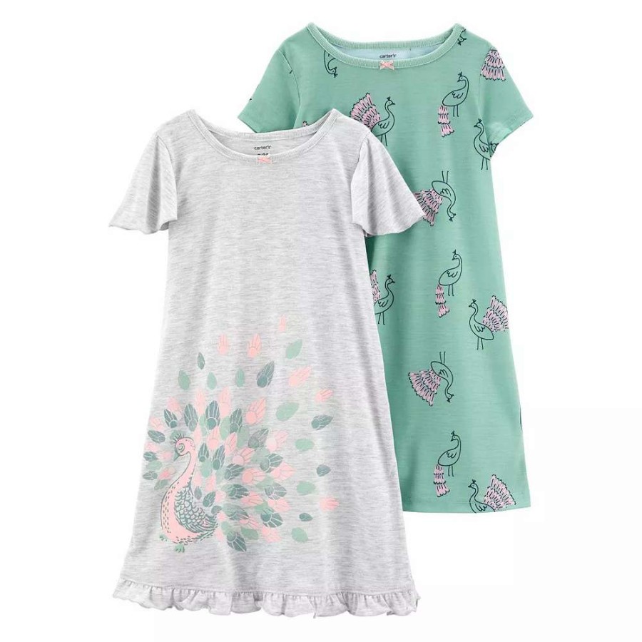 Sleepwear * | Carter'S Girls 4-14 Carter'S 2-Pack Nightgowns